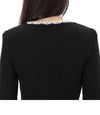 Self-Portrait Lucky Chance Pearl Trim Knit Midi Dress 123904074 [P]