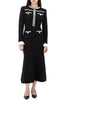 Self-Portrait Lucky Chance Pearl Trim Knit Midi Dress 123904074 [P]