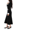 Self-Portrait Lucky Chance Pearl Trim Knit Midi Dress 123904074 [P]