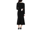 Self-Portrait Lucky Chance Pearl Trim Knit Midi Dress 123904074 [P]