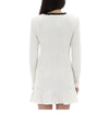 Self-Portrait Pearl Trim Knit Mini Dress 123904129 [P]