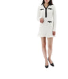 Self-Portrait Pearl Trim Knit Mini Dress 123904129 [P]