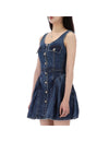 Self-Portrait Flare Denim Mini Dress 157871174 [P]
