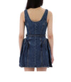 Self-Portrait Flare Denim Mini Dress 157871174 [P]