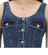 Self-Portrait Flare Denim Mini Dress 157871174 [P]