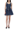 Self-Portrait Flare Denim Mini Dress 157871174 [P]