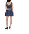 Self-Portrait Flare Denim Mini Dress 157871174 [P]