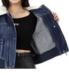 SELF-PORTRAIT Strickkragen Jeansjacke RS25818JBL BLAU 157871164 [P]