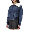SELF-PORTRAIT Strickkragen Jeansjacke RS25818JBL BLAU 157871164 [P]
