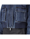 SELF-PORTRAIT Strickkragen Jeansjacke RS25818JBL BLAU 157871164 [P]