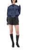 SELF-PORTRAIT Strickkragen Jeansjacke RS25818JBL BLAU 157871164 [P]