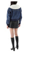 SELF-PORTRAIT Strickkragen Jeansjacke RS25818JBL BLAU 157871164 [P]