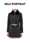 Self-Portrait Textured Denim Jacket 157871162 [P]