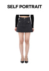 SELF-PORTRAIT Texturierte Denim Minirock 157871189 [P]
