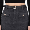 SELF-PORTRAIT Texturierte Denim Minirock 157871189 [P]