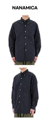 NANAMICA Button-Down Wind Shirt SUGF350E Dunkelmarine 132808863 [P]
