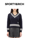 SPORTY & RICH Yankees Serif Cable Knit 125405620 [P]