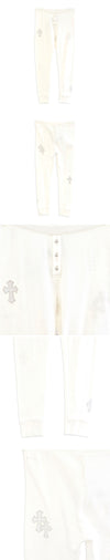 CHROME HEARTS Lederpatch Waffle Damen Leggings 162883170 [P]
