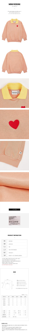 MINI RODINI Herzkragen Sweatshirt für Kinder 155924157 [P]