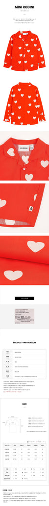 Mini Rodini Heart Woven Long Sleeve Shirt 155924175 [P]