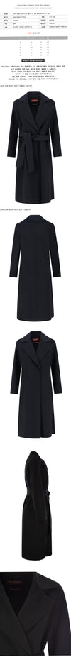 MAXMARA Gürtelter Wollmantel Schwarz 2616011011 007 159257496 [P]