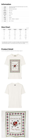 MaxMara Flower Pattern Short Sleeve T-Shirt White 2625976041 005 159257508 [P]