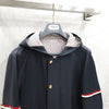 THOM BROWNE レザーアームバンドフードジャケット 0 5312 163158662 [P]