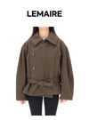 LEMAIRE Belted Short Wrap Coat 161590985 [P]