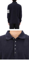 THOM BROWNE Polo mit diagonalen Streifen Langarm 26FW MJP137G 07976 415 163077768 [P]