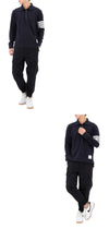 THOM BROWNE Polo mit diagonalen Streifen Langarm 26FW MJP137G 07976 415 163077768 [P]