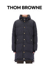 THOM BROWNE Herbst/Winter Daunenfeld Kapuzenlange Jacke MOD094Y F1090 415 158641234 [P]