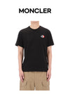 MONCLER T-shirt mit Tricolor-Logo-Patch Kurzarm 8C00074 89B8Q 999 157341672 [P]
