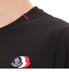 MONCLER T-shirt mit Tricolor-Logo-Patch Kurzarm 8C00074 89B8Q 999 157341672 [P]