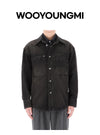 WOOYOUNGMI Denim-Shirt mit gewaschenem Finish und Rücken-Logo 157343333 [P]