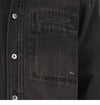 WOOYOUNGMI Denim-Shirt mit gewaschenem Finish und Rücken-Logo 157343333 [P]