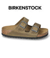 Birkenstock Arizona BS Leather Slippers 1027039 FADED KHAKI 155271907 [P]