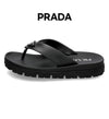 Prada Triangle Logo Rubber Slide Sandals 158482739 [P]