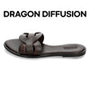 Dragon Diffusion Big Ring Leather Sandals 5001 DKBROWN 158125279 [P]