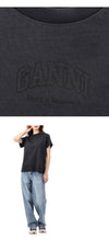 Ganni Lucky Chance Essential Logo Print Short Sleeve T-Shirt A1050057 252 152193928 [P]