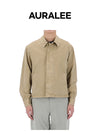 Auralee Garment Dyed FINX Blouson Jacket Beige 157118342 [P]