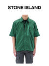 Stone Island 2026 SS Patch Nylon Metal Short Sleeve Zip-Up Shirt Jacket 1200028 S0019 V005H 154862213 [P]