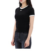 COURREGES Leichte Kontrast Kurzarm-T-Shirt 151677716 [P]