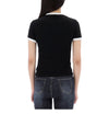 COURREGES Leichte Kontrast Kurzarm-T-Shirt 151677716 [P]