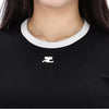 COURREGES Leichte Kontrast Kurzarm-T-Shirt 151677716 [P]