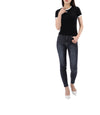 COURREGES Leichte Kontrast Kurzarm-T-Shirt 151677716 [P]