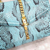 Gucci Limited Edition Blue Python Top Handle Shoulder Bag 602781 7956 2750079 [P]