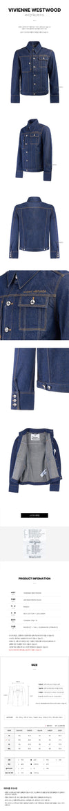 Vivienne Westwood Men's ORB Button Denim Jacket 141618000 [P]