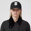 Burberry Monogram Cotton Baseball Cap Black Unisex 160928508 [P]