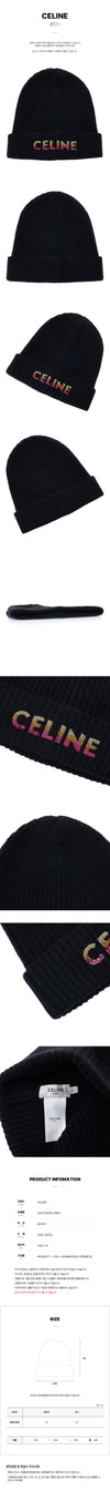 CELINE Unisex Gradient Logo Beanie 2A07Z666Q 38NO 47306550 [P]