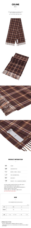 CELINE Tartan Cashmere Schal Unisex FW25 19CV 144187970 [P]